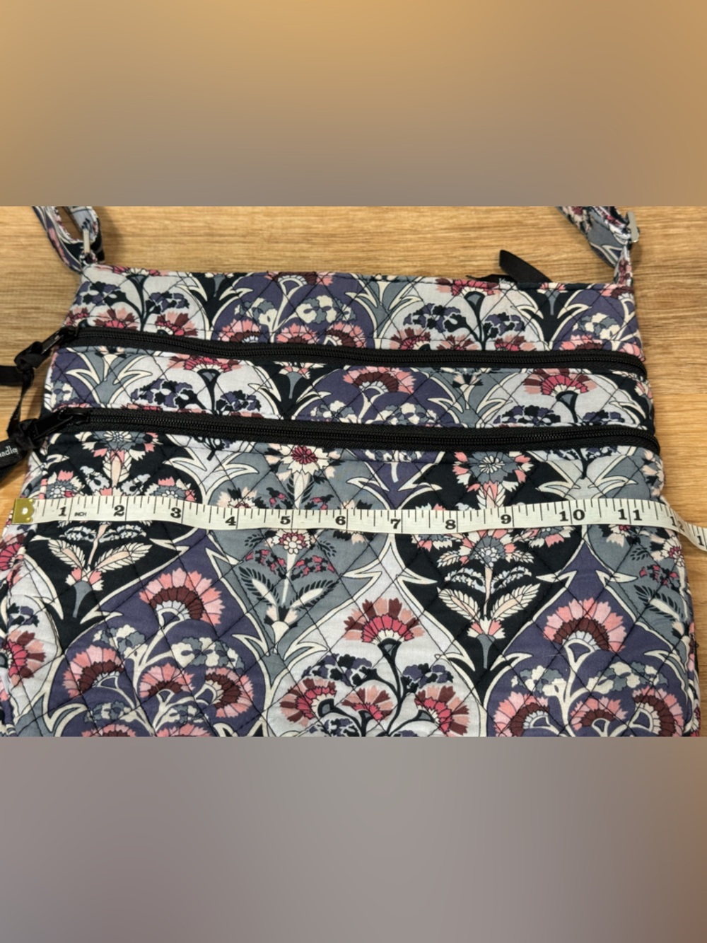 Vera Bradley Trio Zip Hipster quilted bag in the Ornate Blooms pattern & wallet - Picture 12 of 15